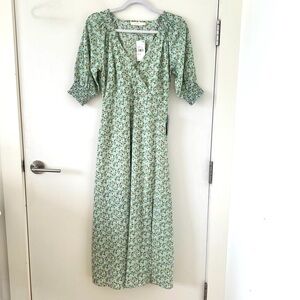 LUSH Green Floral Maxi Dress NWT